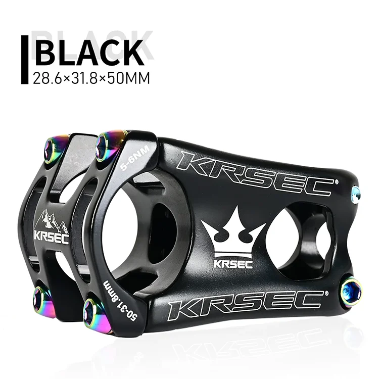 Krsec 50mm Mountain Bike Stem Bicycle Handlebar Stem for BMX/MTB/Road Bike