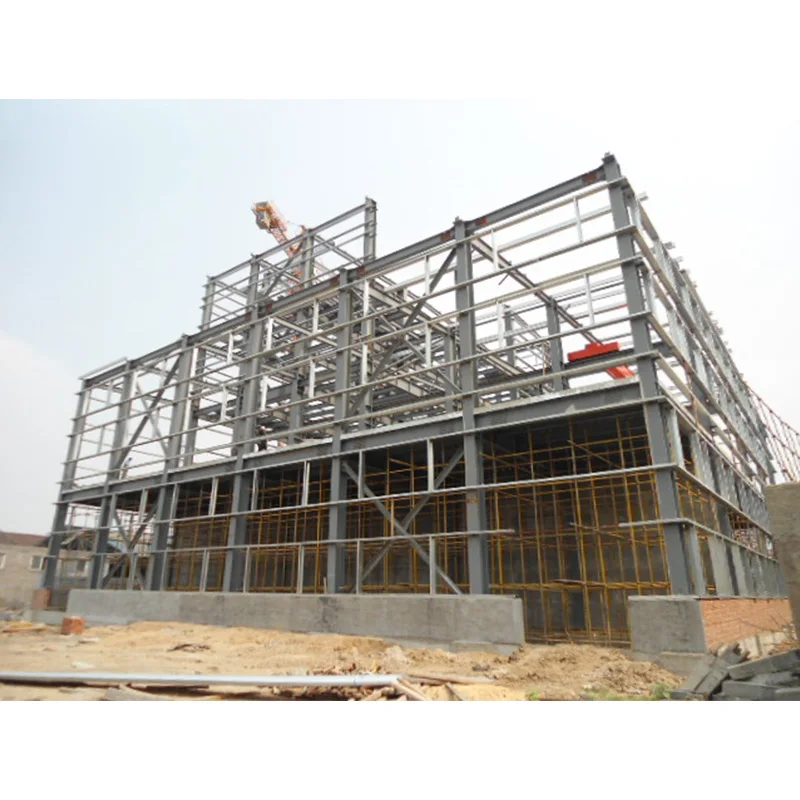 Galvanized steel warehouse building construction multi storey light steel structure office building supermarket