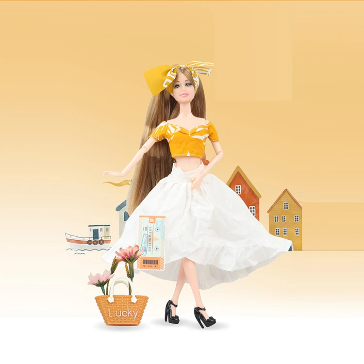 11.5 inch plastic doll toy set movable joint doll girl role play  new arrival doll toys