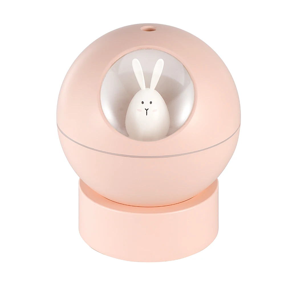 Mini ultrasonic electric led USB cute rabbit air humidifier for kid bedroom mist diffuser