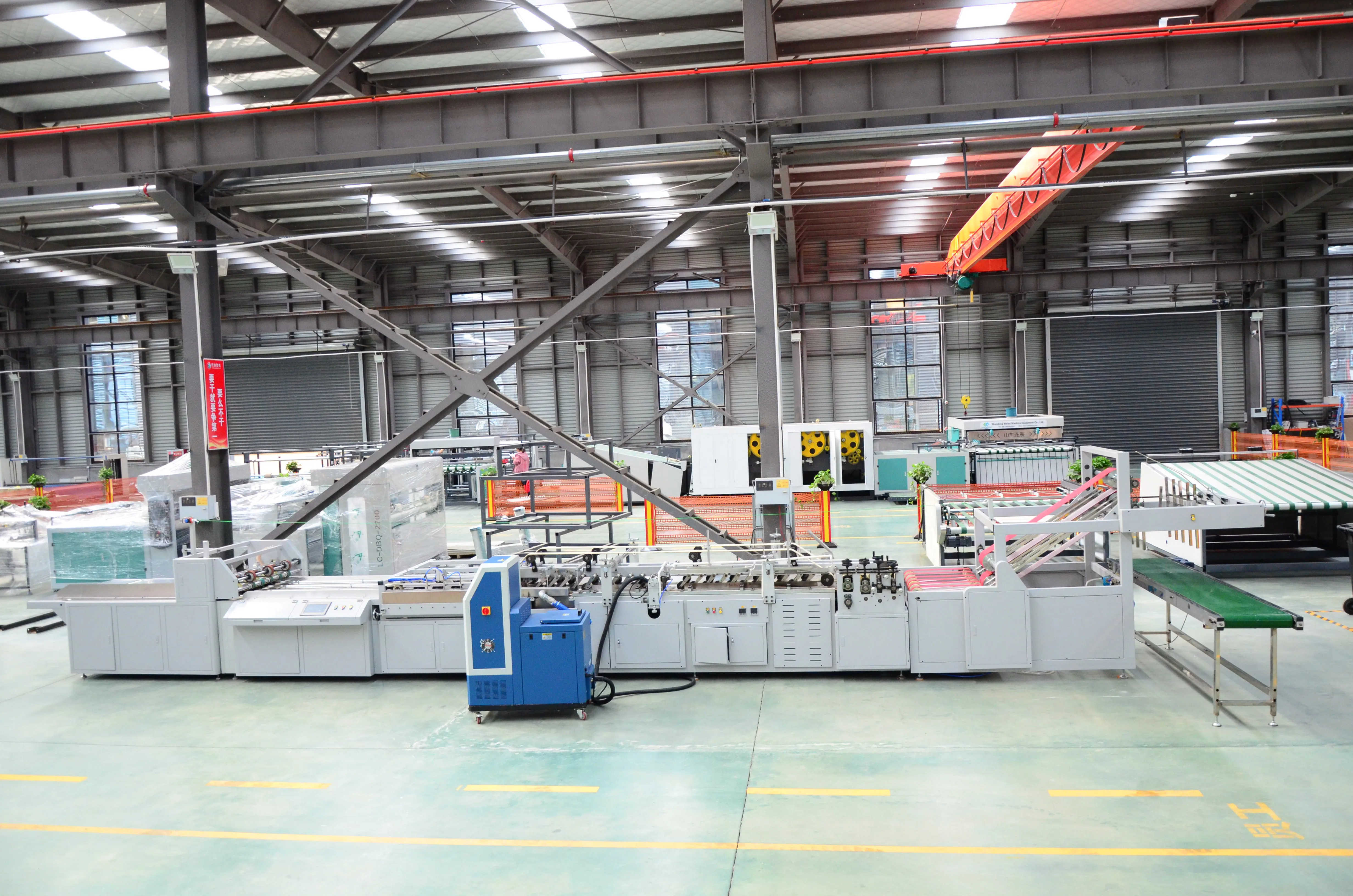 Full automatic Pinch Bottom M-folded Woven bag bottom glue heat adhesive solid sealing machine PP woven bag making machine