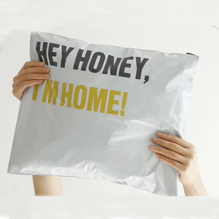 Customised 50cm Clear Poly Bag Eco Friendly Plastic Shipping Mailing Bags