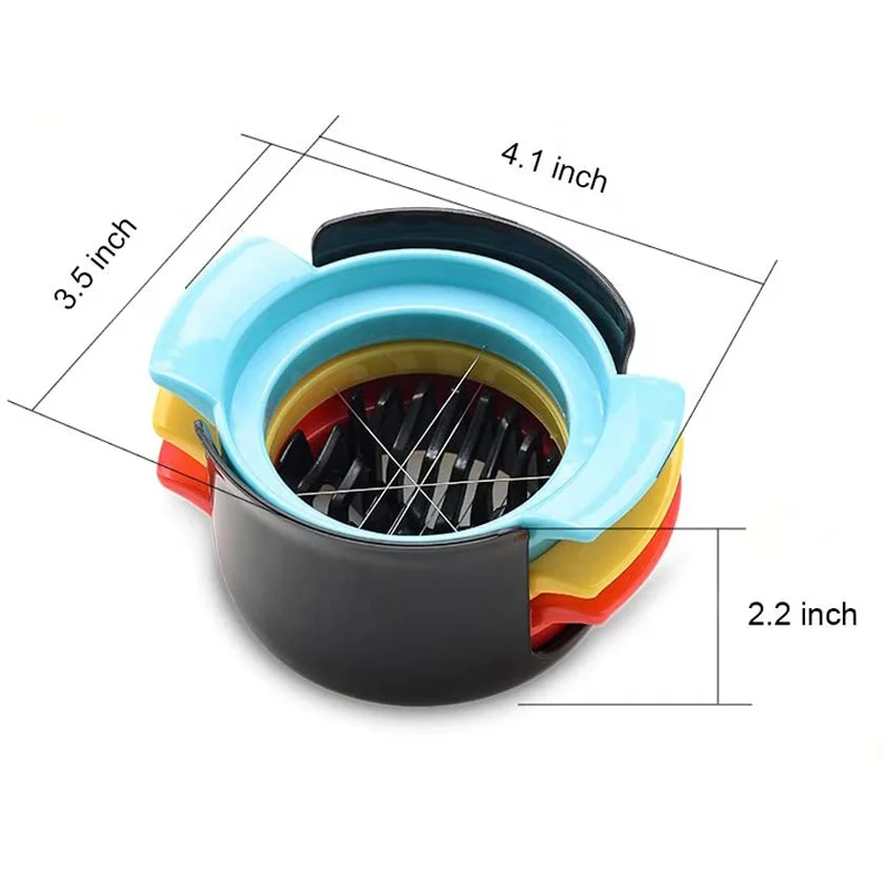 Лидер продаж на Amazon многофункциональный нож для яиц 3 в 1 клубники с прочной проволокой из нержавеющей