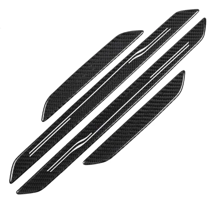 OEM Carbon fiber CAR Door Sill Scuff Plate Guards Protector Cover Trim For Cars