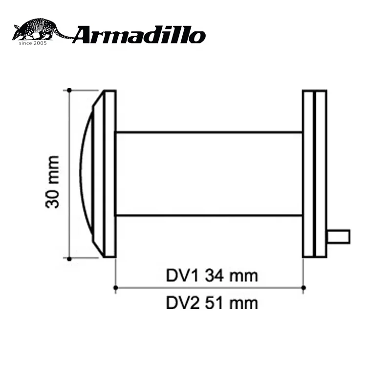 Factory Supply Wide Angle Plastic Optics Brass Door Viewer Fish Eye Door Viewer