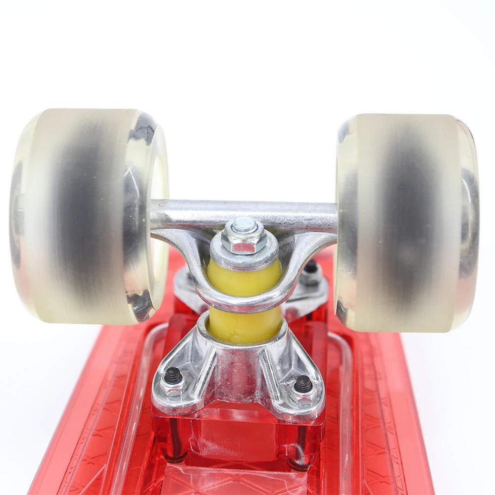 QIYI LED plastic transparent skateboard 4 wheels fish skate board for sale