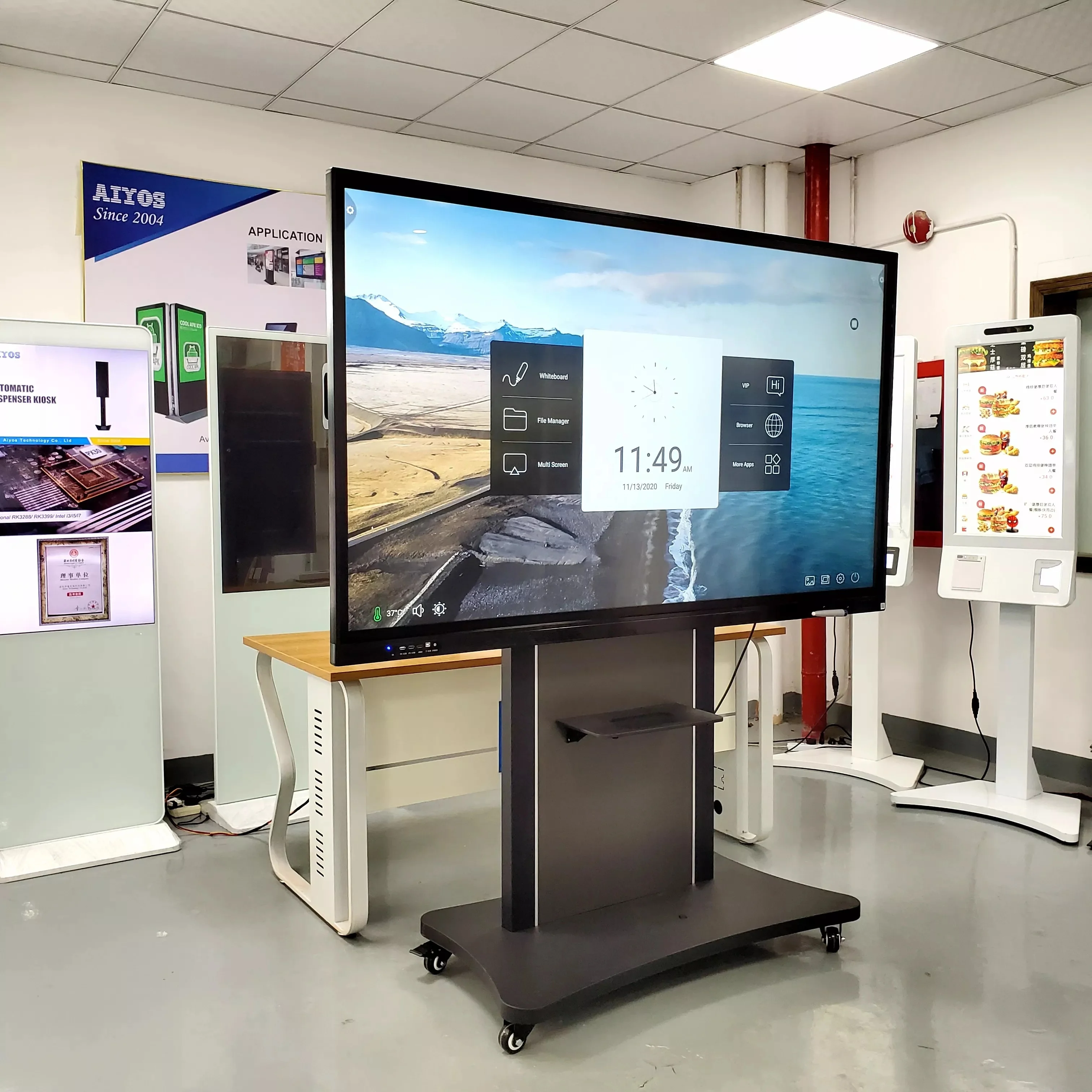 55 65 75 85 Inch School Teaching Touch smart board All In One Machine Interactive whiteboard