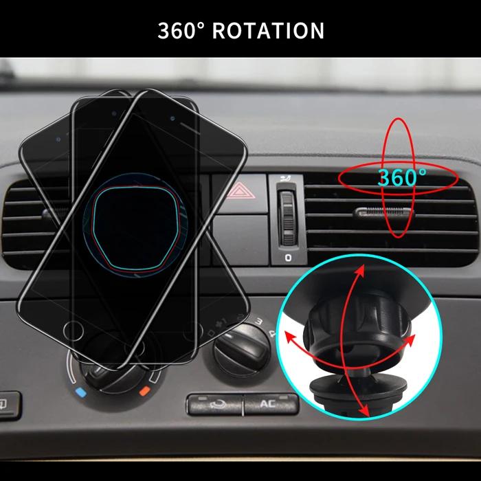 New Fashion Portable Magnetic Air Vent Car Holder 360 Degree Rotatable Mobile Mount Customized Phone Holder