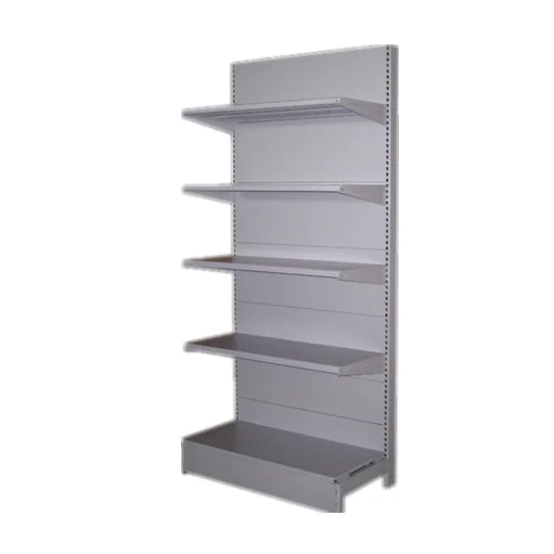Heavy-Duty Cold-Rolled Steel Gondola Rack Supermarket Shelving for Grocery Store Display Metallic Gondola Shelving