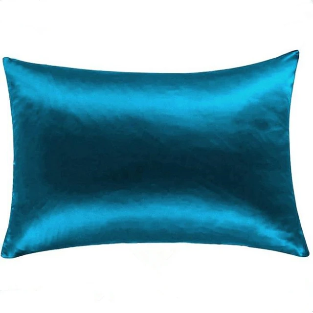 Wholesale Soft Feeling Peaceful Material Good Quality 19m/m Silk Satin Pillowcase Queen Size with Hidden Zipper Style