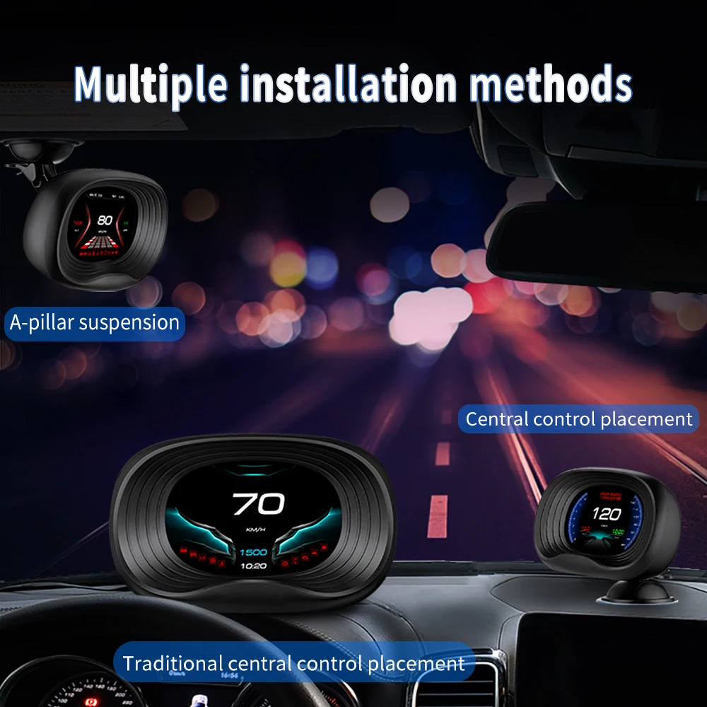Высококачественная GPS-навигация OBD2 Двухрежимная сигнализация повышенной скорости проекционный дисплей HUD для автомобиля