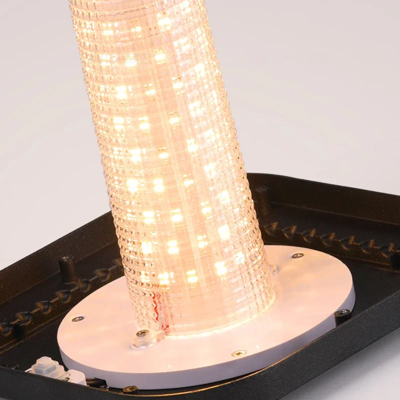 Solar Powered LED High Pole Lights Waterproof Outdoor Courtyard Street Lights for Villa Garden Landscape