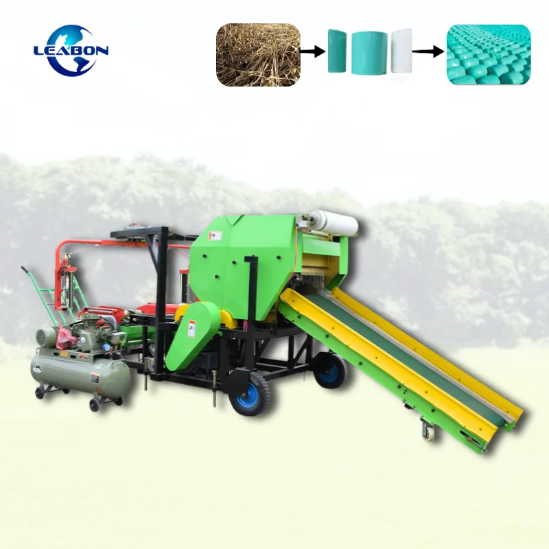 Corn Straw 50kg Hay Bale Making Machine Hay Baler Machine Mini Round 60Kg Silage Packing Machine price foe sale