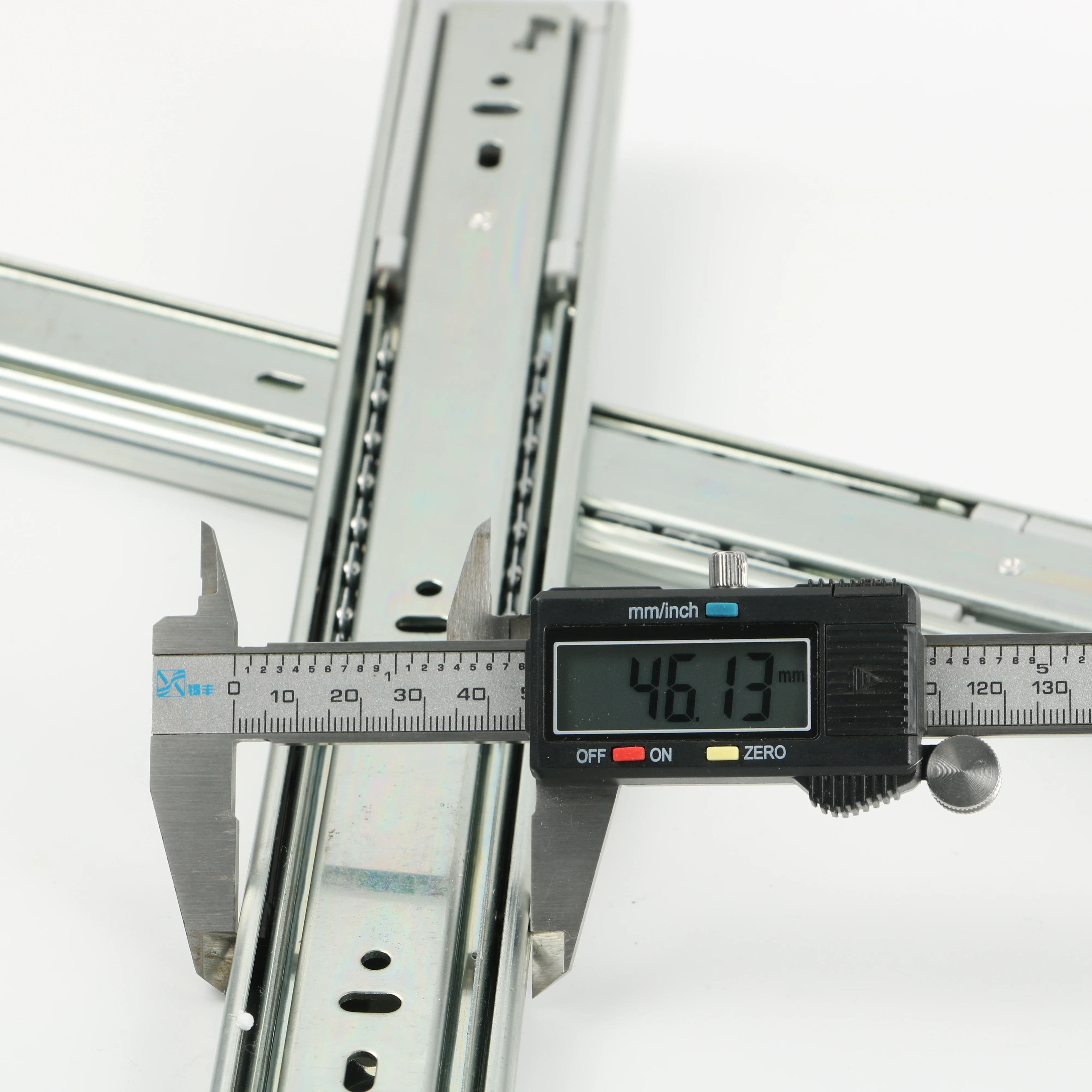 TH1345ZN 45mm Medium Duty 45Kg Full Extension Ball Bearing Soft Close Furniture Drawer Slide for Cabinet