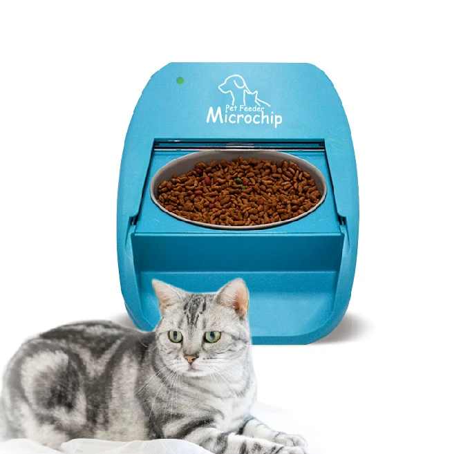 YYQ Pet NEW TECH RFID+Infrade sensor identification Cat Food Feeder Smart Microchip Automatic Pet Feeder
