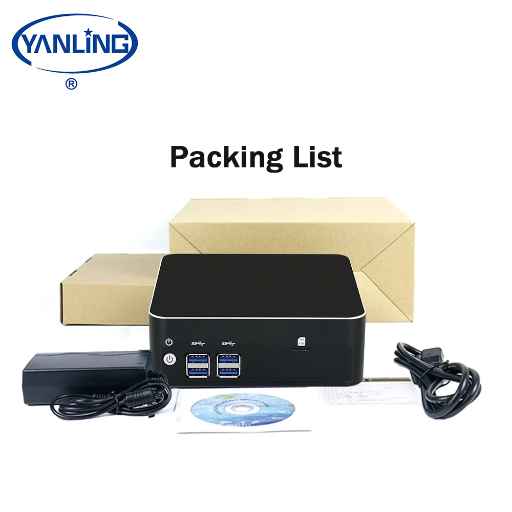 Newest 8th gen fan mini pc Intel core i5 8250u dual lan nano itx motherboard 3g function desktop computer