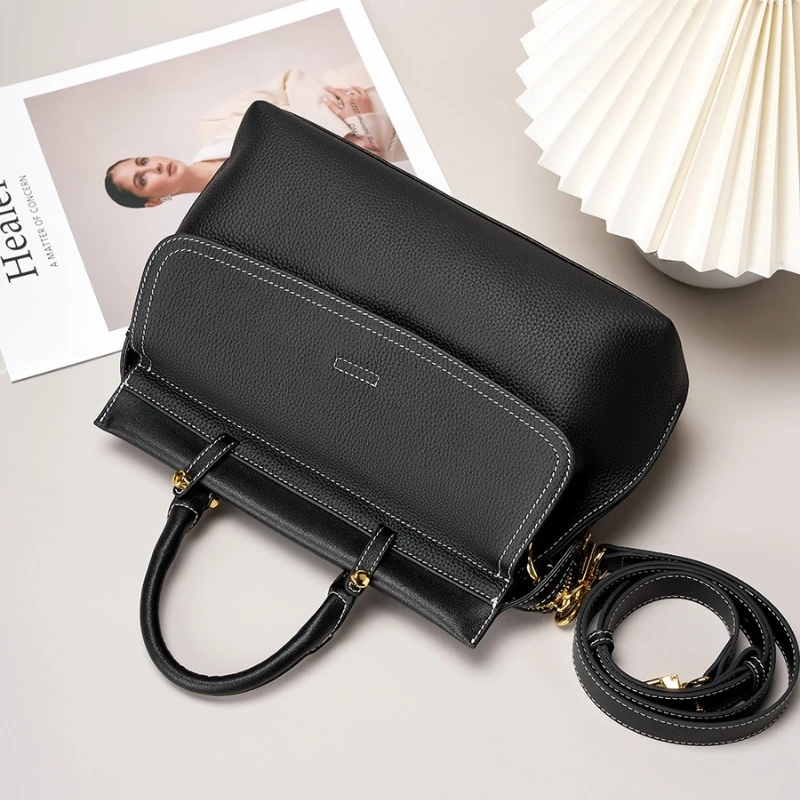 Bagsplaza  wholesale custom leather crossbody bag large capacity genuine leather crossbody bag