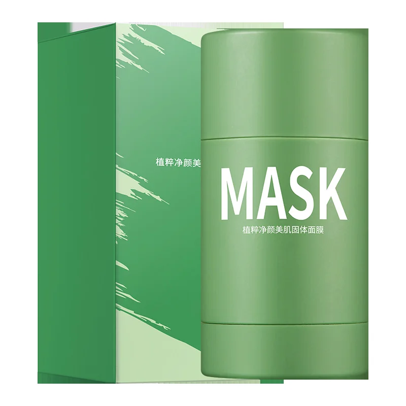 custom cleansing solid green tea skin care green private label facial moisturizing facial clay mask mud stick for all