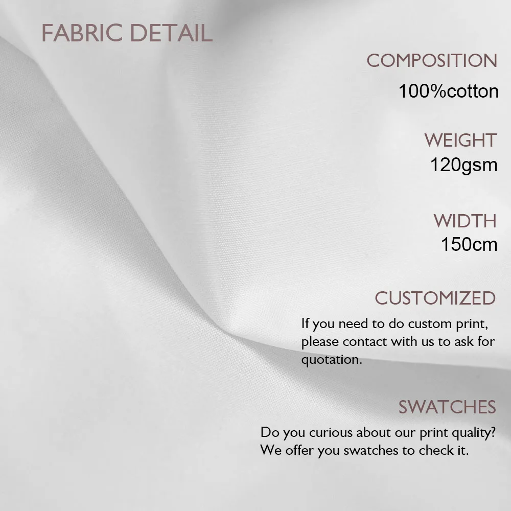 Plain style 145 GSM weight cuty baby boy woven 100% cotton custom printed twill fabric for bedsheet