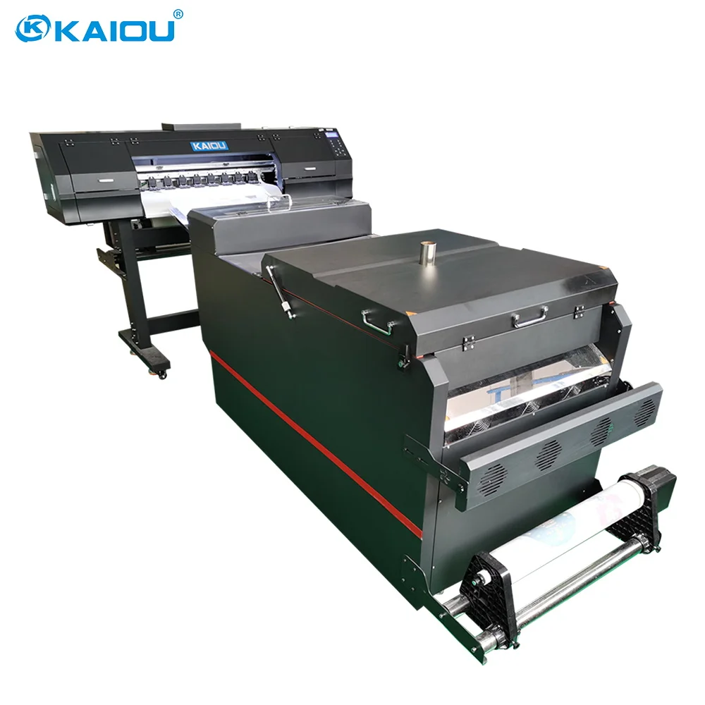 Kaiou hot sell model large format 60cm dtf  printer dual head  of I3200/4720 size printer with white toner shaker