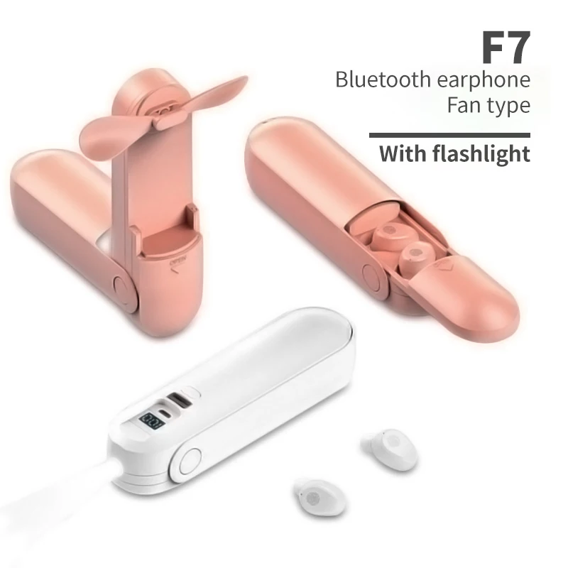 
4 in 1 Multifunctional Portable Fan and Blutooth Earphones With Power Bank 