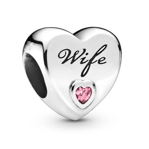 Big hole mom charm home family heart beads connector charms for jewelry making