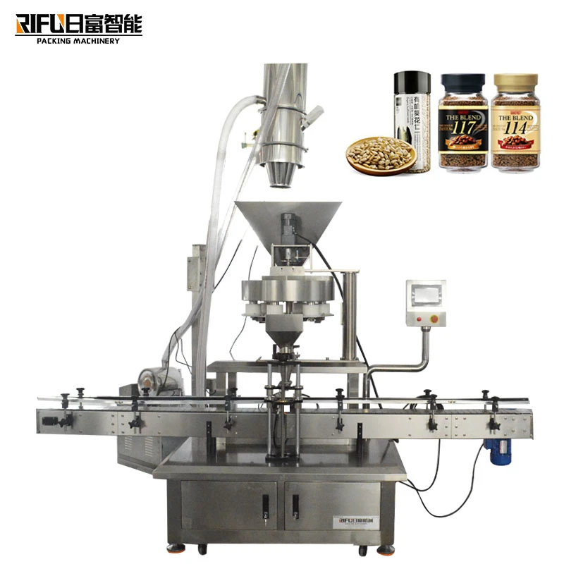 Automatic canning packaging machine tinplate Can food granule grain chickpea beans filling capping machine