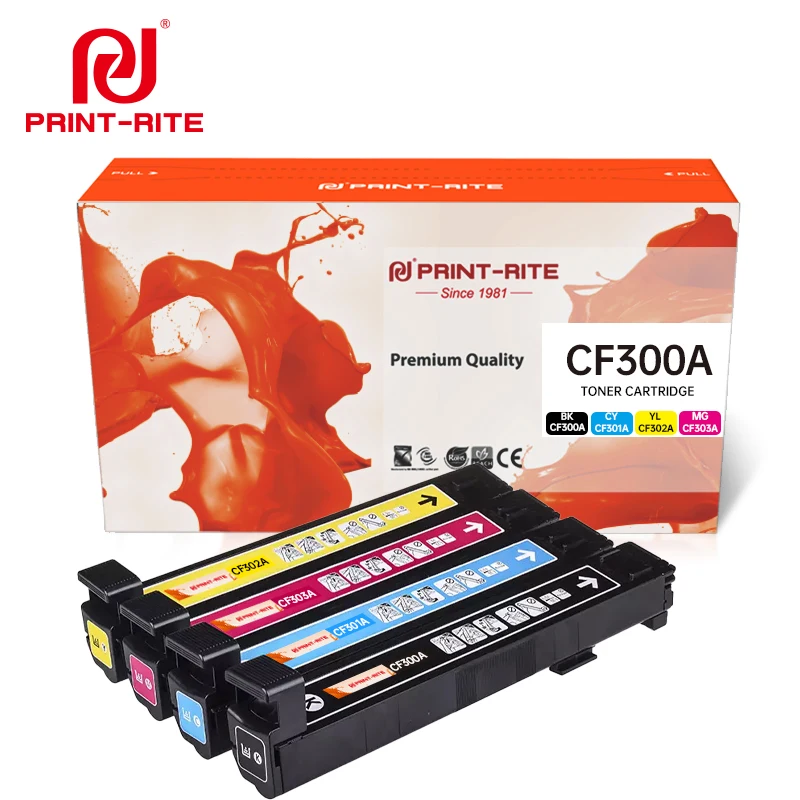 CF300A CF301A CF302A CF303A тонер-картридж с чипом совместимый цветным лазерным принтером HP