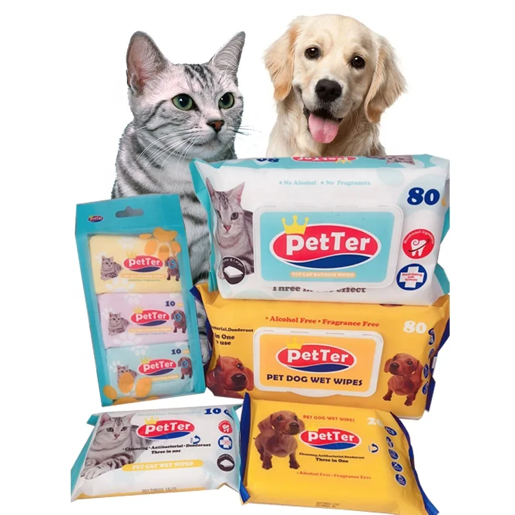 Customized  Pet Cleaning & Grooming Dog Cleaning Wet Pet wipes