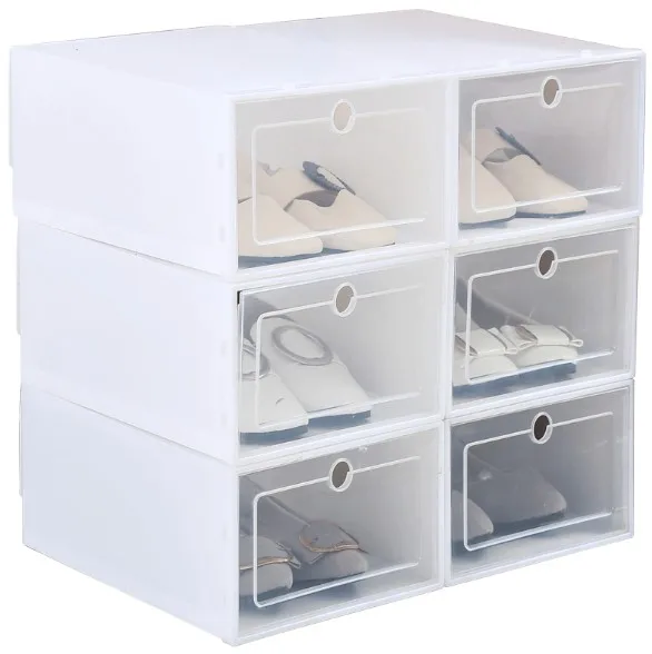 Stock Foldable Durable Plastic Storage Box High Quality Shoes Box Shoes Storage Box