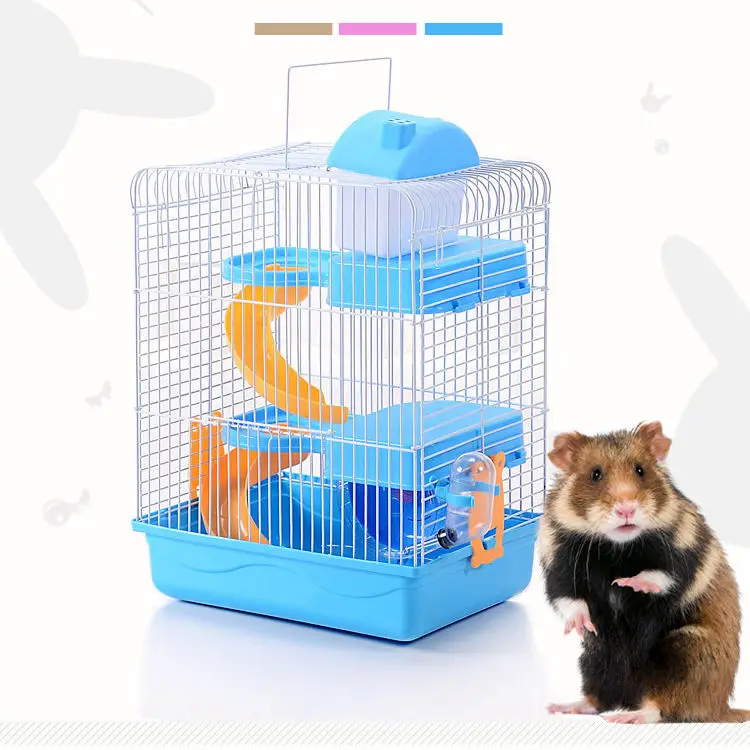 Wholesale Factory Cheap Luxury Custom Fold Cheap Plastic Metal Acrylic Hamster Cage For Sale