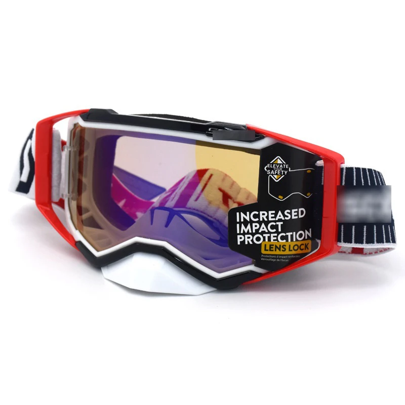 Custom oem motocross safety goggle mx with box windproof anti fog motorcycle riding racing glass for motocross helmets