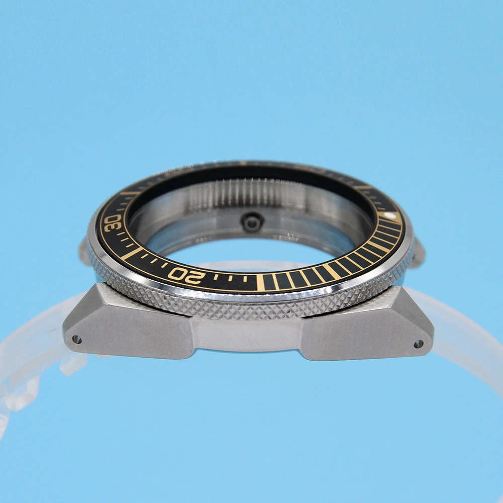 Luxury Stainless Steel Case Size 44.50mm 316L Luxury Watch Parts Custom Watch Case Stainless Steel Band Size 22*18mm