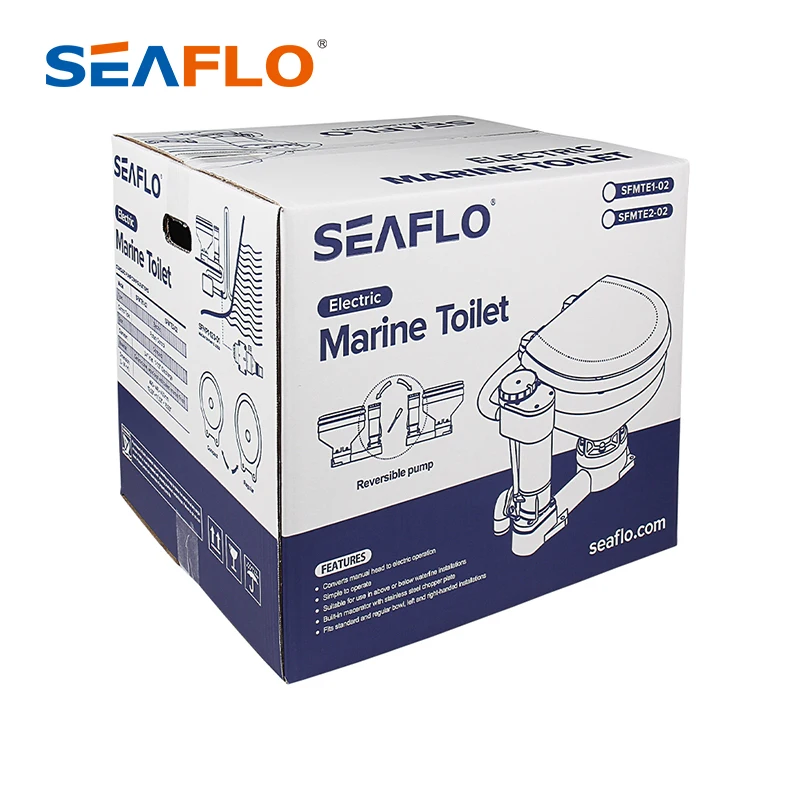 Новый Лидер продаж SEAFLO электрическая умная морская система туалета постоянного тока с насосом для лодок аксессуары яхты замена ванной комнаты