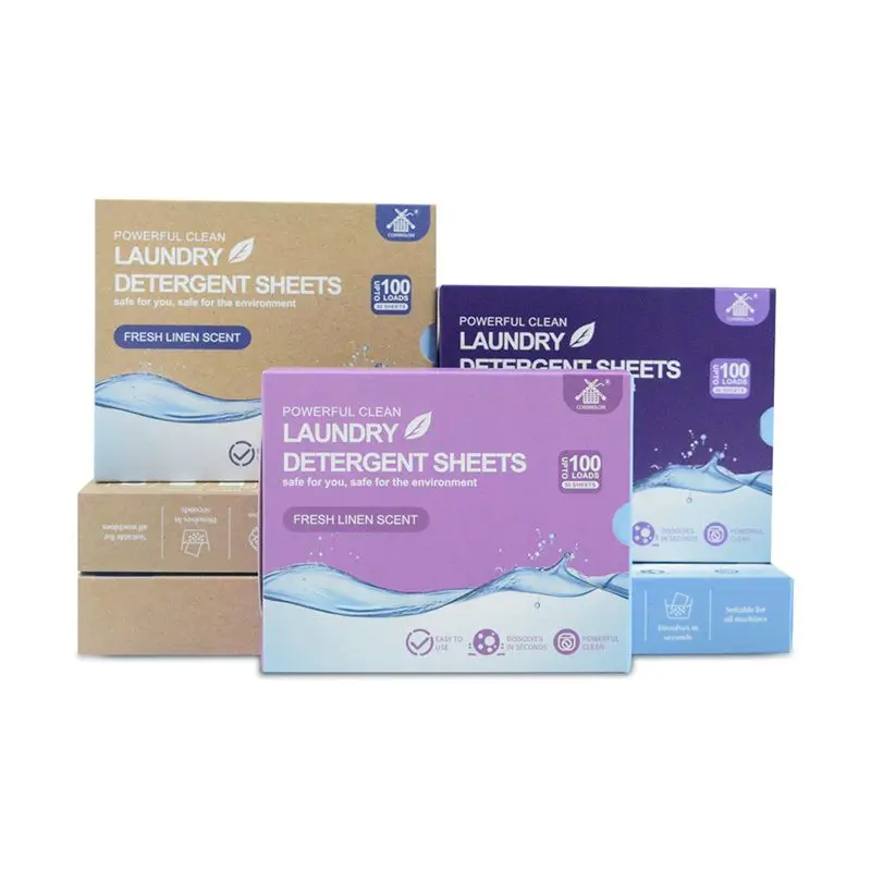 Popular Best Seller Super Concentrated Detergent Strips multi-function Laundry Detergent sheets