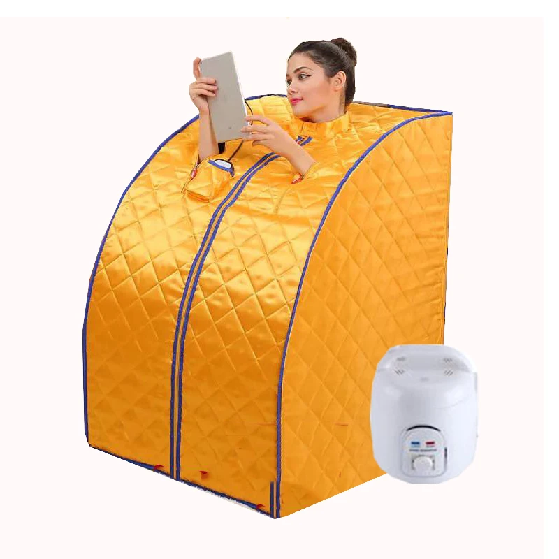 Hotselling Mini Yellow Foldable Portable PVC Steam Infrared Sauna Room for Apartment