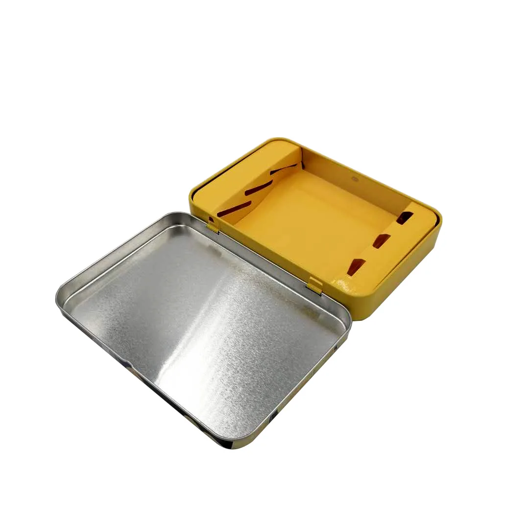 Best Selling Oem Recycled Materials Tinplate Eco Friendly Cosmetic Tin Jars With Paper Tray