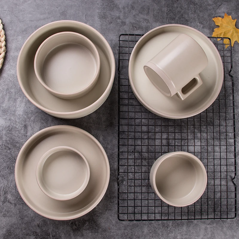 Factory Direct Supply Porcelain Matte Black White Light Green Brown Khaki Modern Cheap Ceramic Salad Bowls