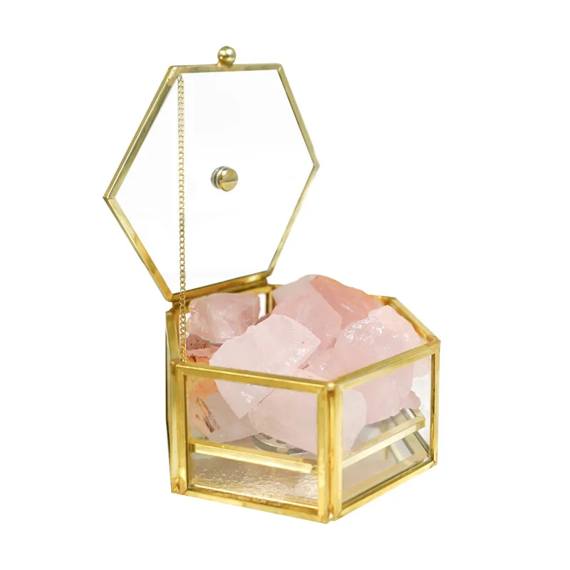 Новый рождественский хрустальный светильник, Натуральный Необработанный лечебный драгоценный камень в террариуме со светодиодной гирляндой, аметистовая лампа в подарок