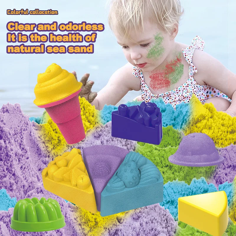SL DIY Space Magic Soft Clay Sand Educational Ttoys Set With 26 Letters Mold For Kids To Play With At Home
