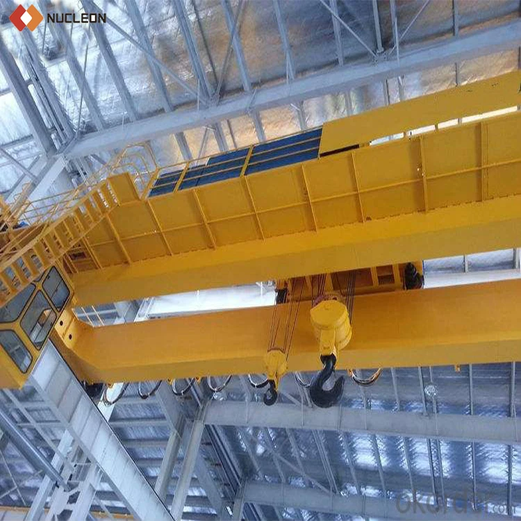 Double Girder Electric Overhead Crane Travelling with Hook 10 Ton 20 35 A6 for Workshop