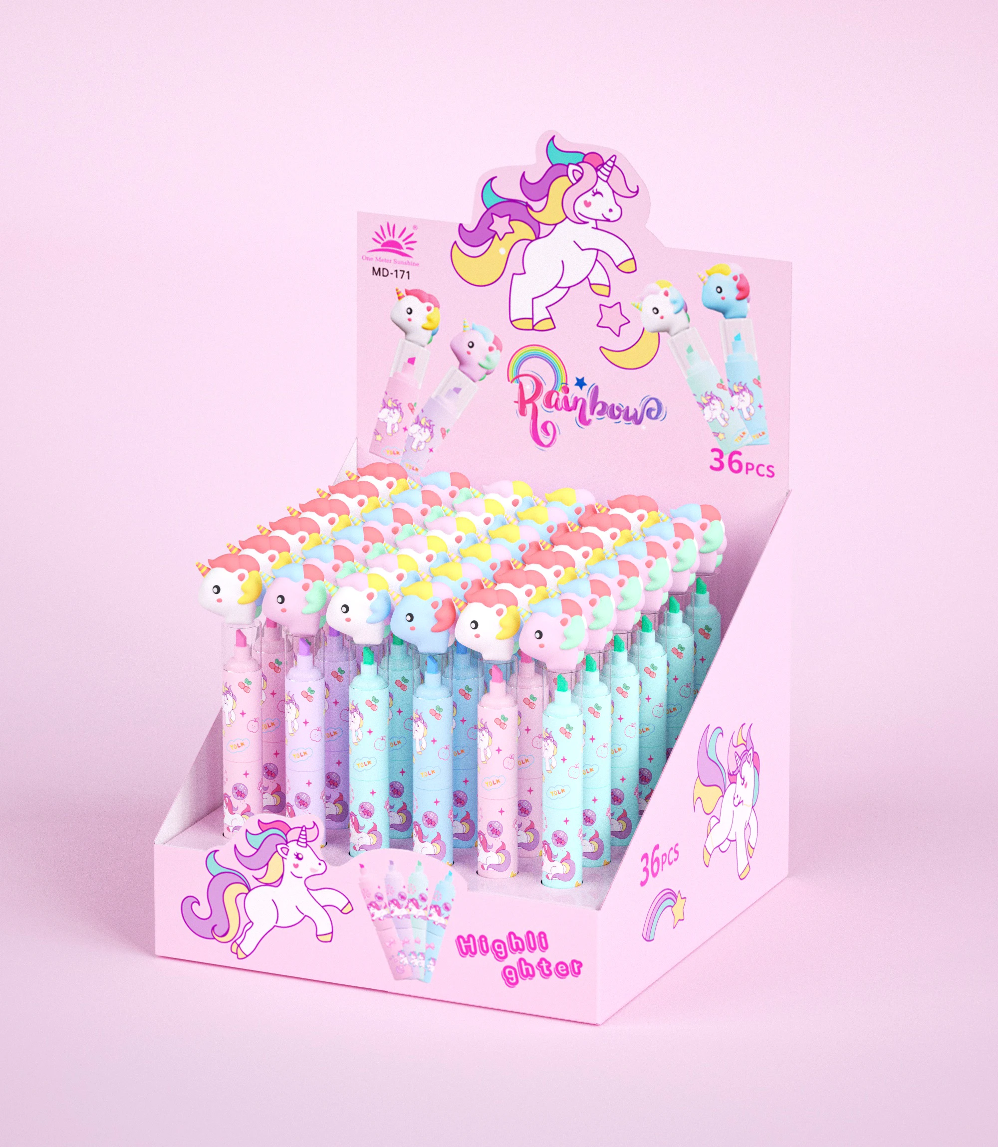 1/4 Cute colorful marker Cartoon pastel Highlighters Pen Paint Marking Fluorescent Mini Size Draw Highlighters 6colors marker pe