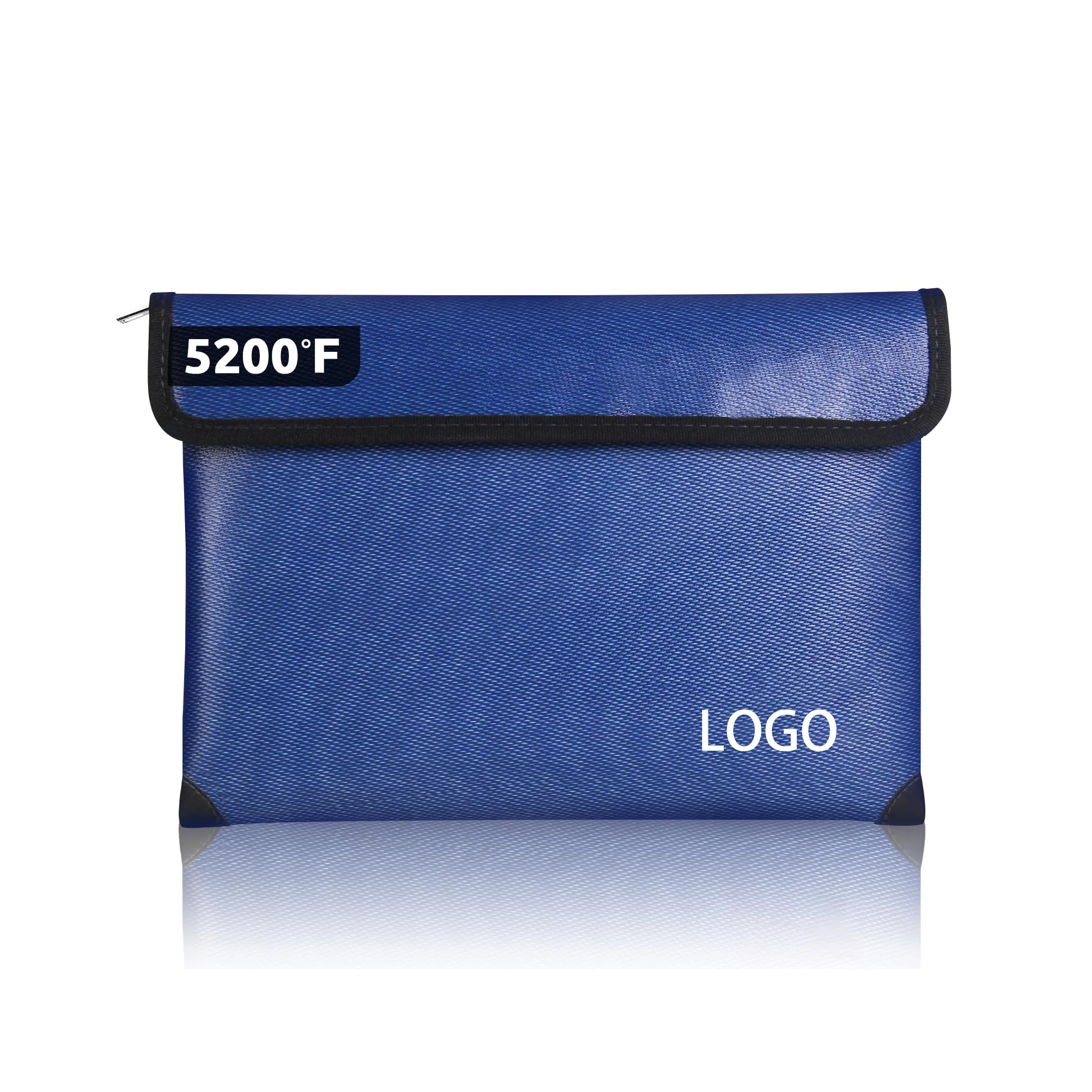 QQgift 2024 New OEM Custom 5200F Safe Storage Pouch Folder Money Pocket Zipper High Quality Waterproof Fireproof Document Bag