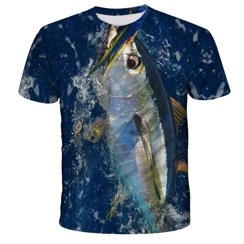 Manufacturer customized heat sublimation quick drying clothes 3D animal pattern T-shirt full body printed short sleeve round nec