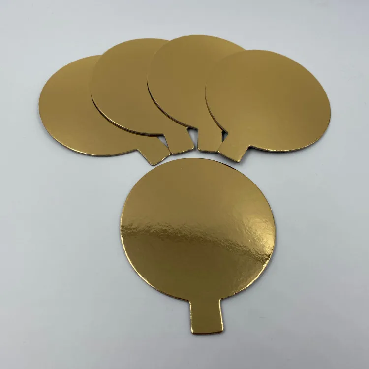 Custom Paper Black Golden Round Disc Cardboard for Cake