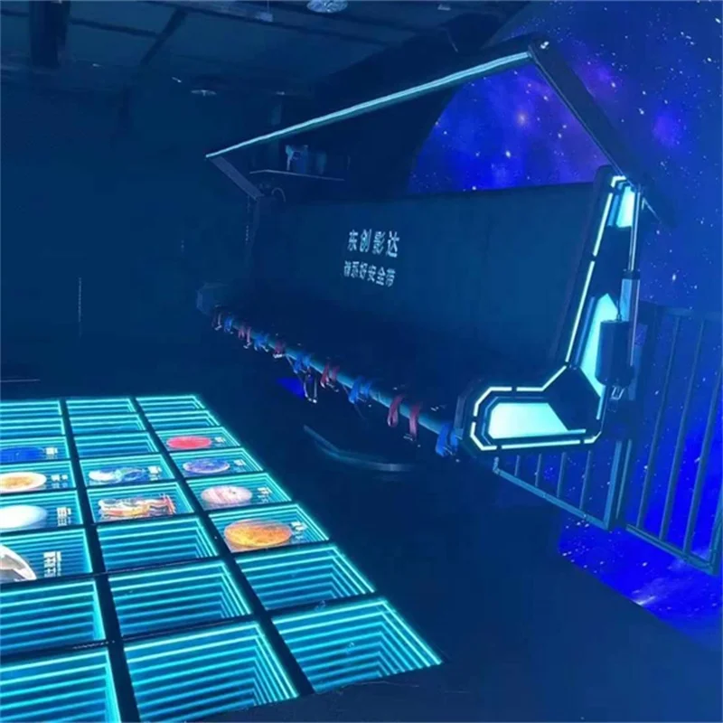 9D Outdoor Flying Theatre with Motion Platform Cockpit Free Glass Enabling Passengers to Experience Unique Action Movie Watching