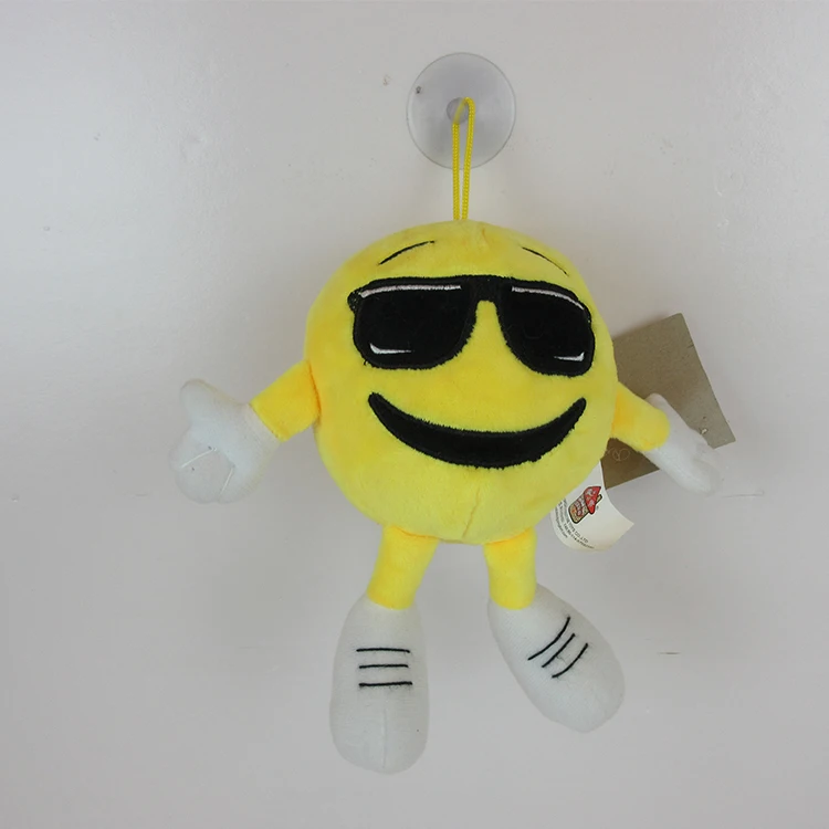 Customized Elastic Plush Ball Toy Plush Keyrings With Smile Angry Sad Different Emotion