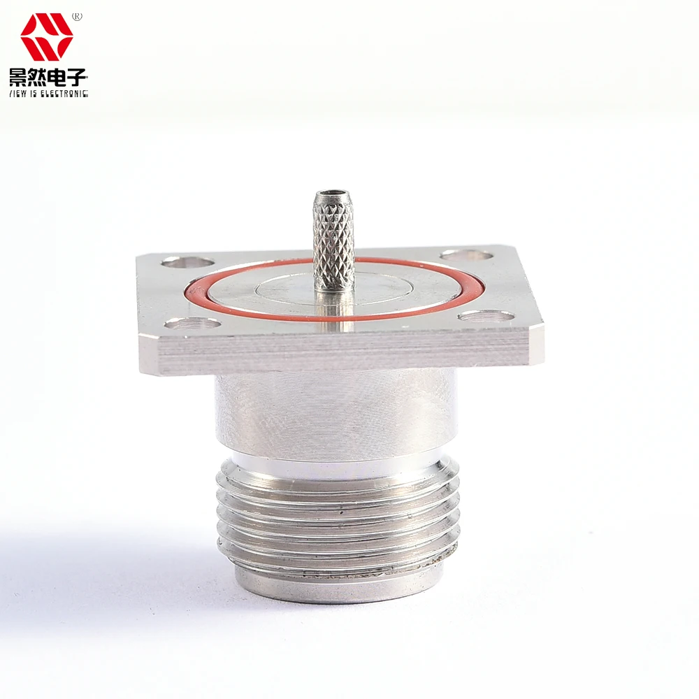 
 Продажа N Женский Фланец 25 квадратный водонепроницаемый 4 отверстия 50 Ом высокочастотный 6 ГГц обжимной кабель RG316 N разъем прямой радиочастотный соединитель  