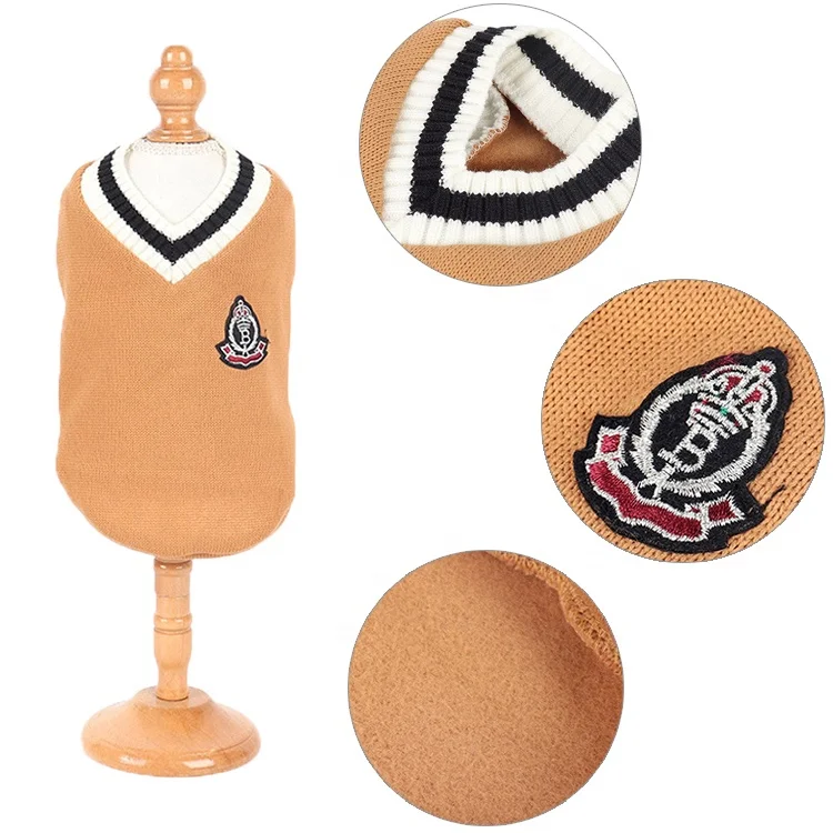 Wholesale Designer Classic Cable Knit Pet Dog Jumper Sweater Clothes