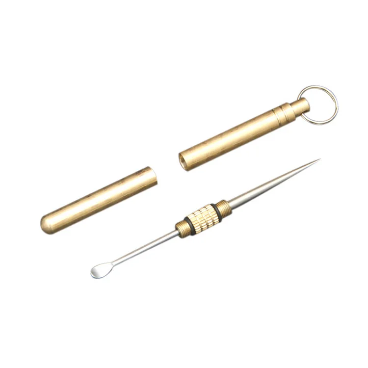 WELLFLYER EAPI-055 Double Head One Pieces Earpick Toothpick Portable Keychain Accessories Multifunctional Fruit Toothpick Tool